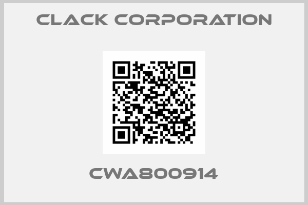Clack Corporation-CWA800914