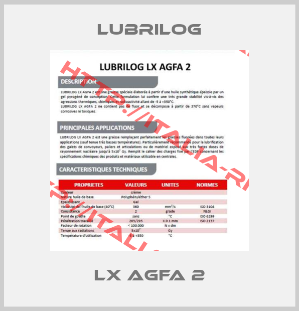 Lubrilog-LX AGFA 2