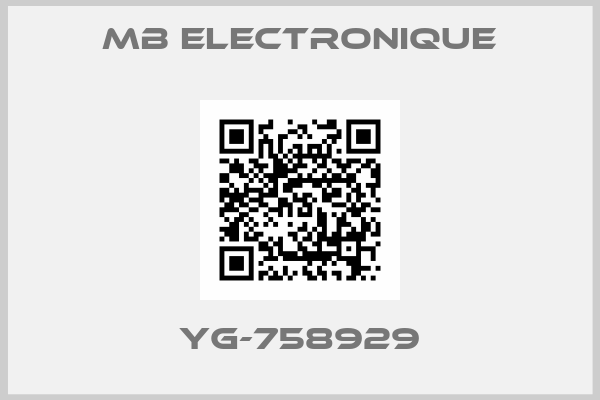 MB ELECTRONIQUE-YG-758929