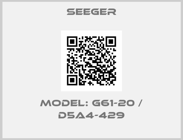 Seeger-Model: G61-20 / D5A4-429