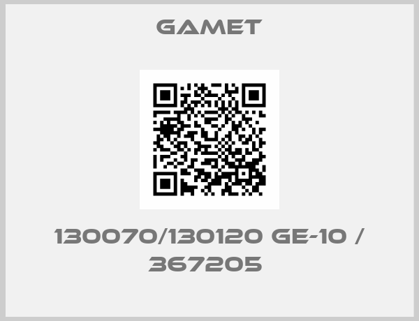 Gamet-130070/130120 GE-10 / 367205 