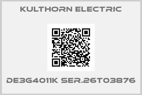 Kulthorn Electric-DE3G4011K SER.26T03876
