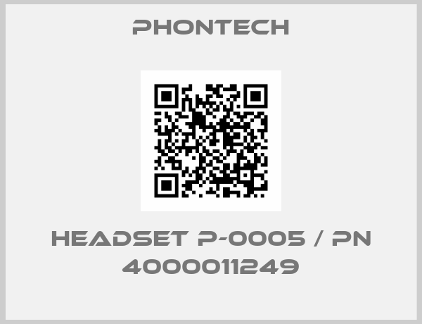 Phontech-Headset P-0005 / PN 4000011249