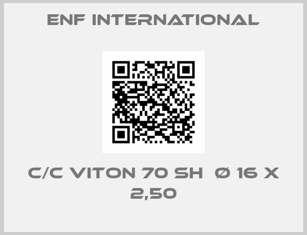 ENF International-C/C Viton 70 SH  Ø 16 x 2,50