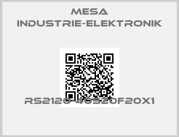 Mesa Industrie-Elektronik-RS2120-40SZ0F20X1