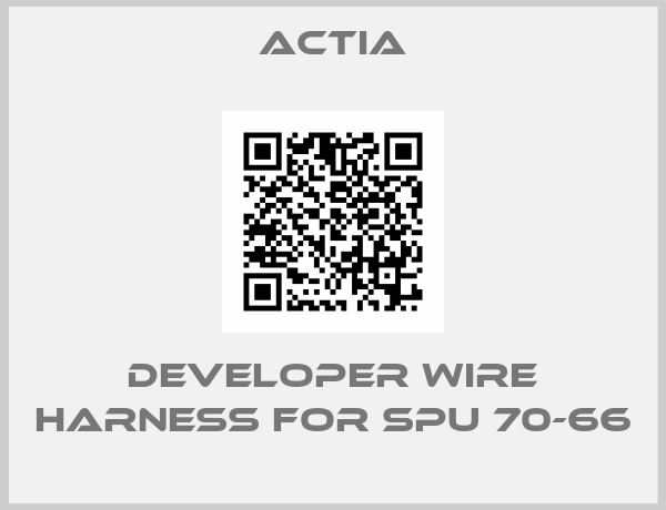 Actia-developer wire harness for SPU 70-66