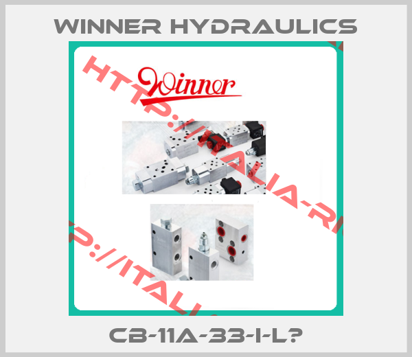 Winner Hydraulics-CB-11A-33-I-L　