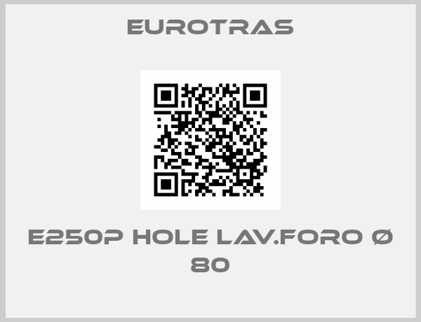 Eurotras-E250P HOLE LAV.FORO Ø 80