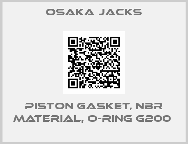 Osaka Jacks-PISTON GASKET, NBR MATERIAL, O-RING G200 