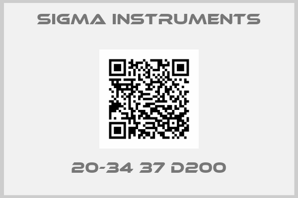 SIGMA INSTRUMENTS-20-34 37 D200
