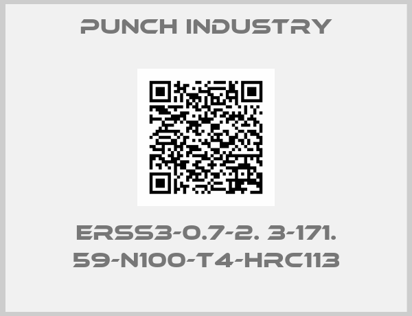 PUNCH INDUSTRY-ERSS3-0.7-2. 3-171. 59-N100-T4-HRC113