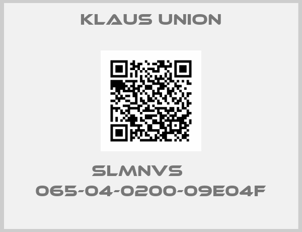 Klaus Union-SLMNVS      065-04-0200-09E04F