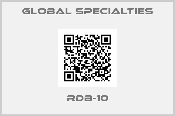 GLOBAL SPECIALTIES-RDB-10