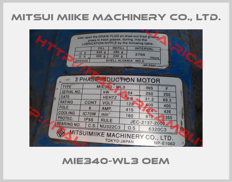 MITSUI MIIKE MACHINERY Co., Ltd.-MIE340-WL3 OEM