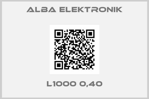 Alba Elektronik-L1000 0,40