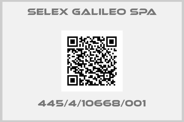 SELEX GALILEO SPA-445/4/10668/001