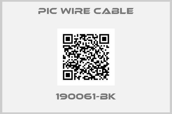 Pic Wire Cable-190061-BK