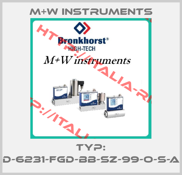 M+W Instruments-Typ: D-6231-FGD-BB-SZ-99-O-S-A
