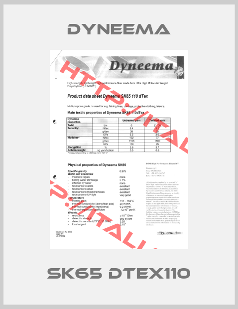Dyneema-SK65 dtex110