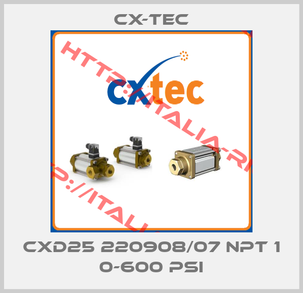 cx-tec-CXD25 220908/07 NPT 1 0-600 PSI