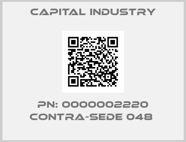 Capital Industry-PN: 0000002220 CONTRA-SEDE 048 