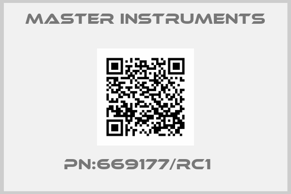 Master Instruments-PN:669177/RC1   