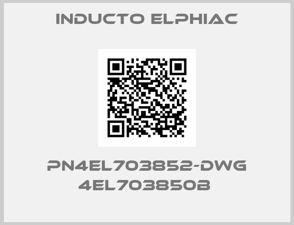 Inducto Elphiac-PN4EL703852-DWG 4EL703850B 