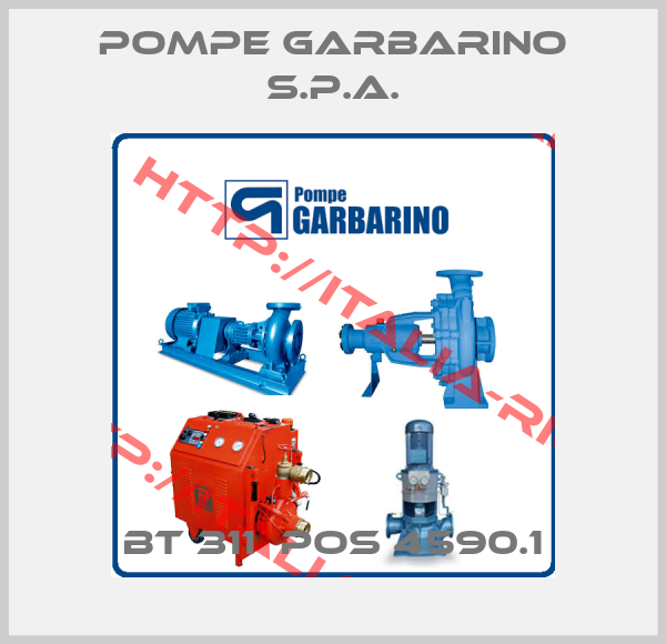 Pompe Garbarino S.P.A.-BT 311  POS 4590.1