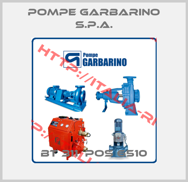 Pompe Garbarino S.P.A.-BT 311  POS 6510
