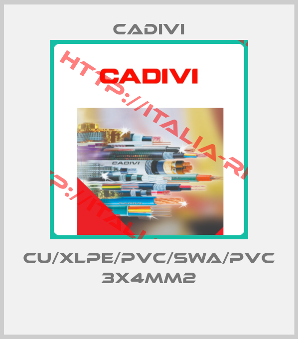Cadivi-CU/XLPE/PVC/SWA/PVC 3x4mm2