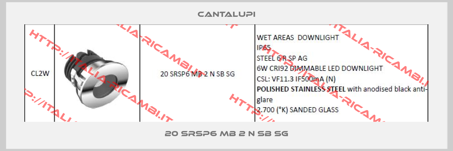 CANTALUPI-20 SRSP6 MB 2 N SB SG