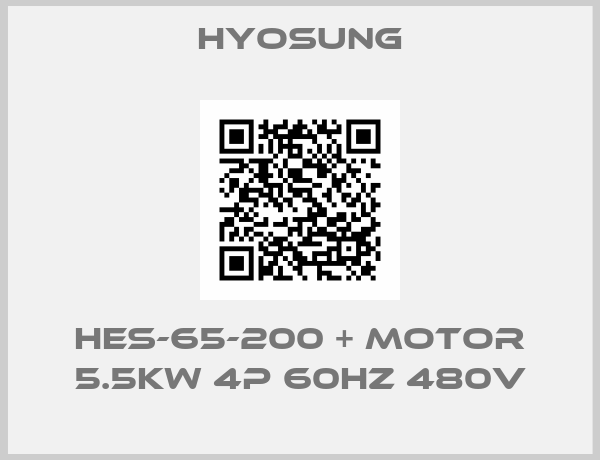 Hyosung-HES-65-200 + Motor 5.5kW 4P 60Hz 480V