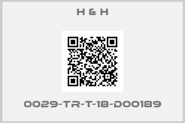 H & H-0029-TR-T-18-D00189