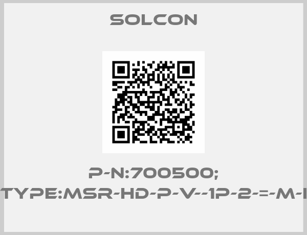 SOLCON-P-N:700500; Type:MSR-HD-P-V--1P-2-=-M-I