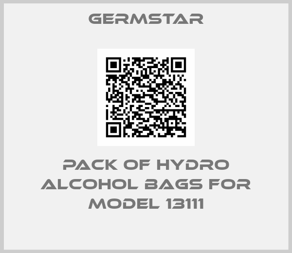 Germstar-pack of hydro alcohol bags for MODEL 13111