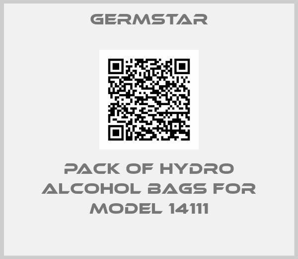 Germstar-pack of hydro alcohol bags for MODEL 14111