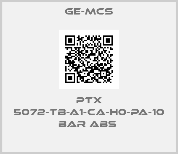Ge-Mcs-PTX 5072-TB-A1-CA-H0-PA-10 BAR ABS 