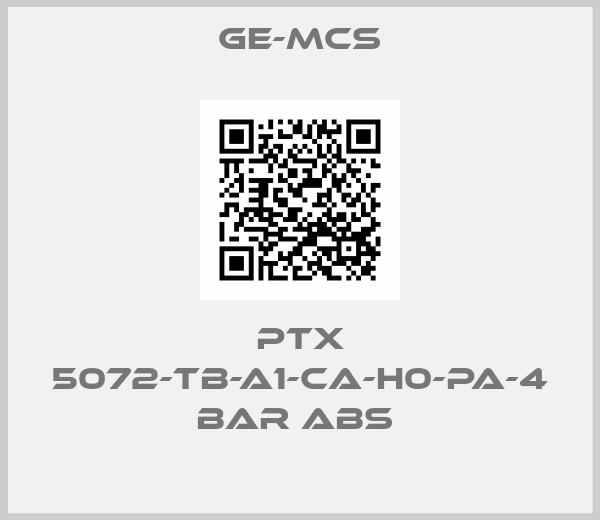 Ge-Mcs-PTX 5072-TB-A1-CA-H0-PA-4 BAR ABS 