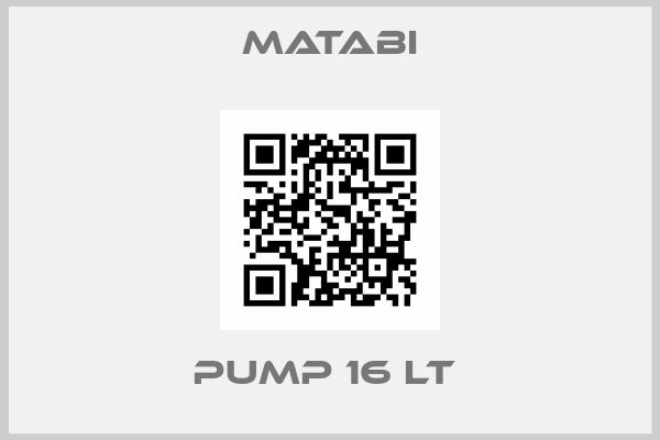 Matabi-pump 16 lt 