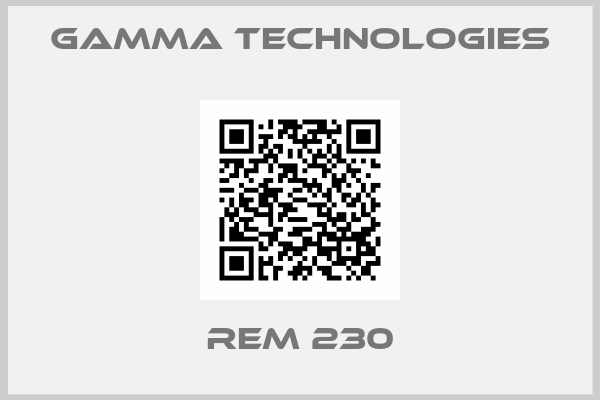Gamma Technologies-REM 230