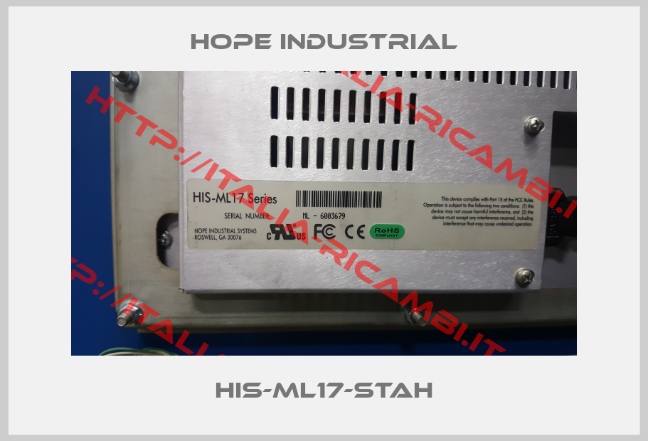 HOPE INDUSTRIAL-HIS-ML17-STAH