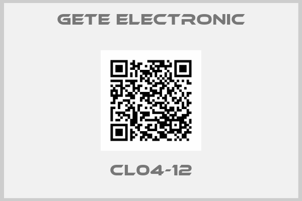 GETE ELECTRONIC-CL04-12