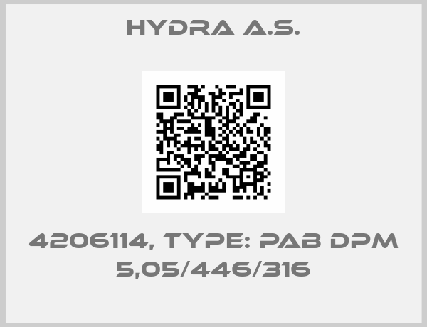 HYDRA a.s.-4206114, Type: PAB DPM 5,05/446/316