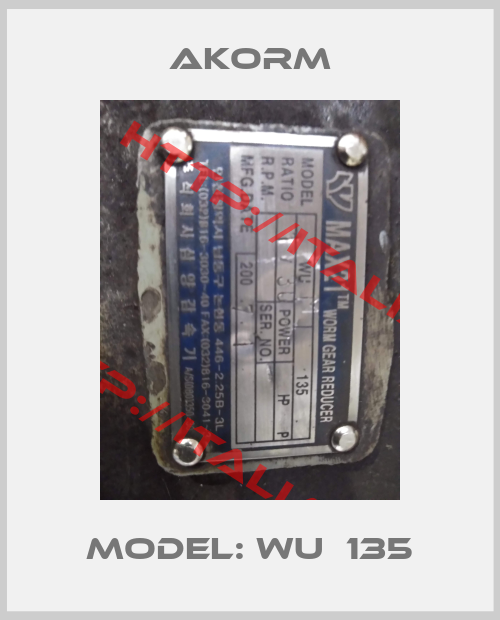Akorm-Model: WU  135