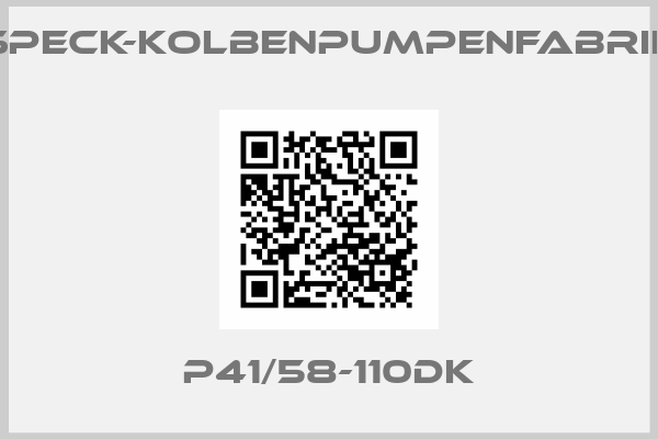 SPECK-KOLBENPUMPENFABRIK-P41/58-110DK