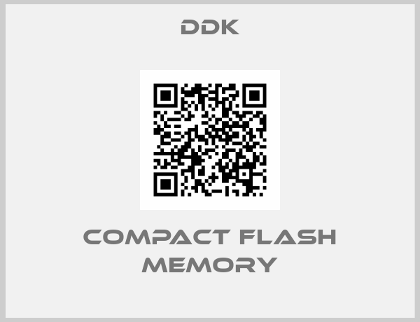 DDK-COMPACT FLASH MEMORY