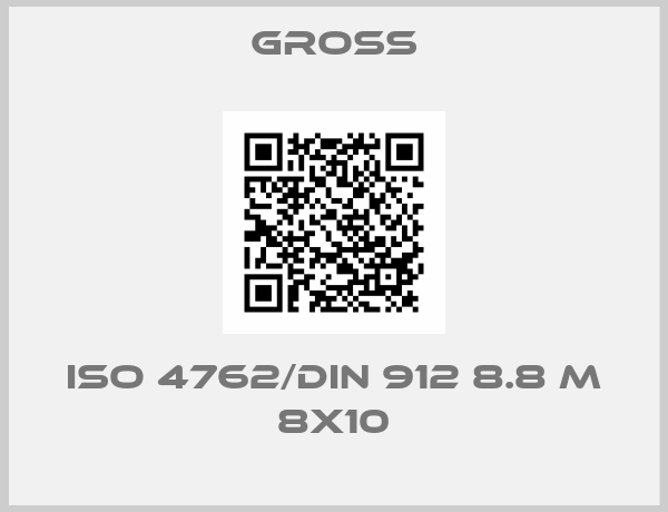 GROSS-ISO 4762/DIN 912 8.8 M 8x10