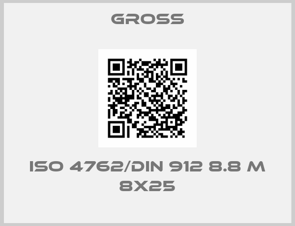 GROSS-ISO 4762/DIN 912 8.8 M 8x25