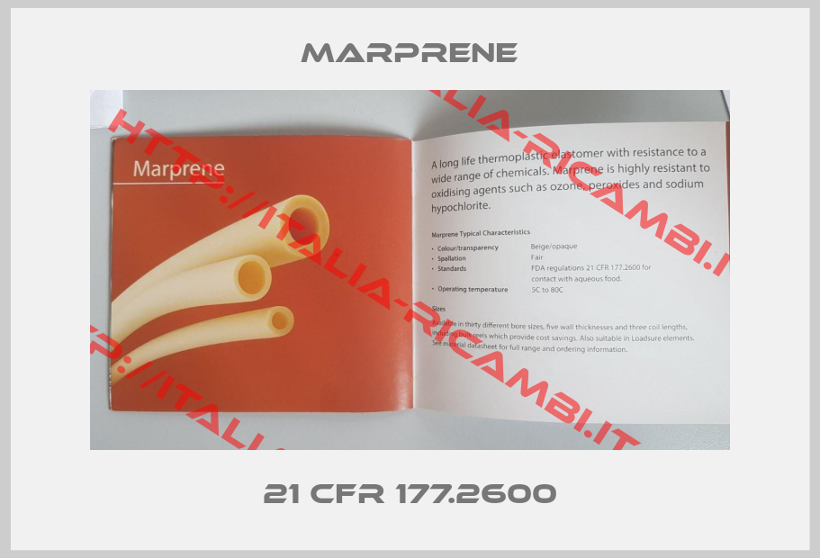 Marprene-21 cfr 177.2600