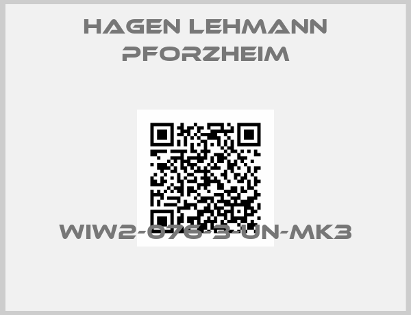 HAGEN LEHMANN PFORZHEIM-WIW2-076-3-UN-MK3